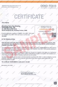 OEKO-TEX100 certification