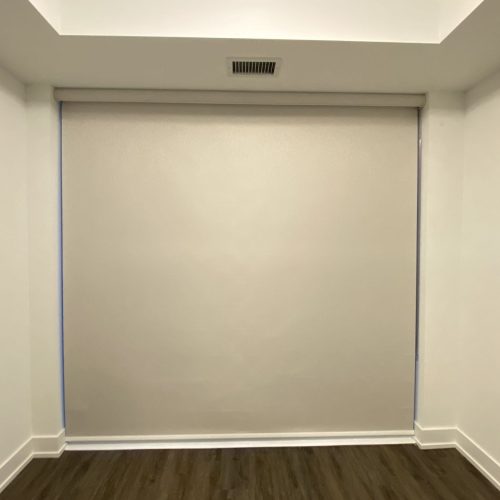 roller shade inner mount - white closed