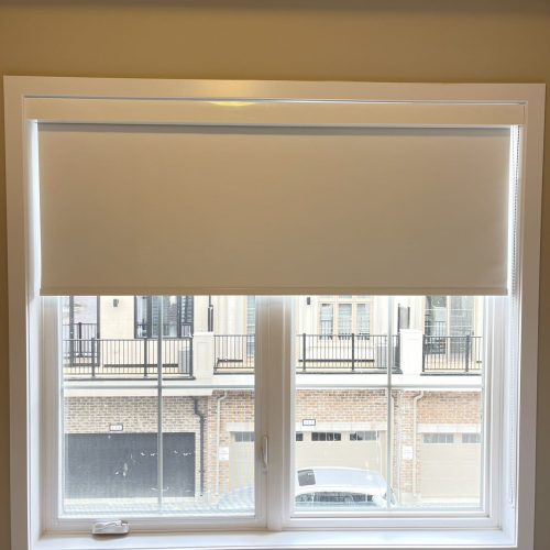 roller shade inside mount - open white