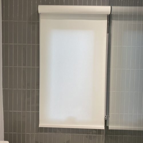 roller shade outside mount - bathroom